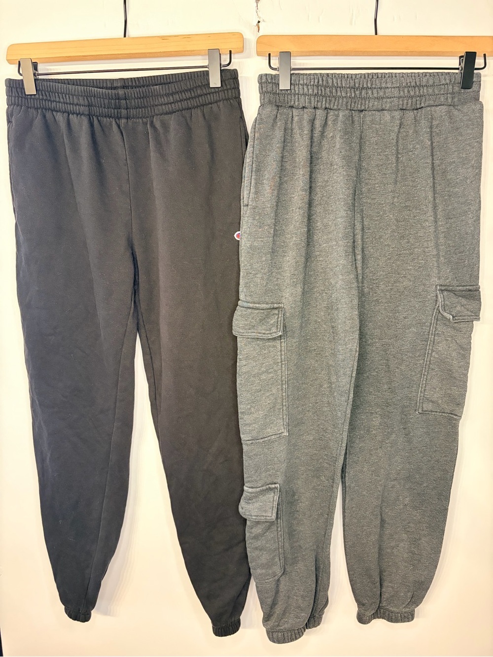 Bundle of 2 Pairs of Girls Sweatpants, Gray Art Class, Black Champion, Sz 14/16